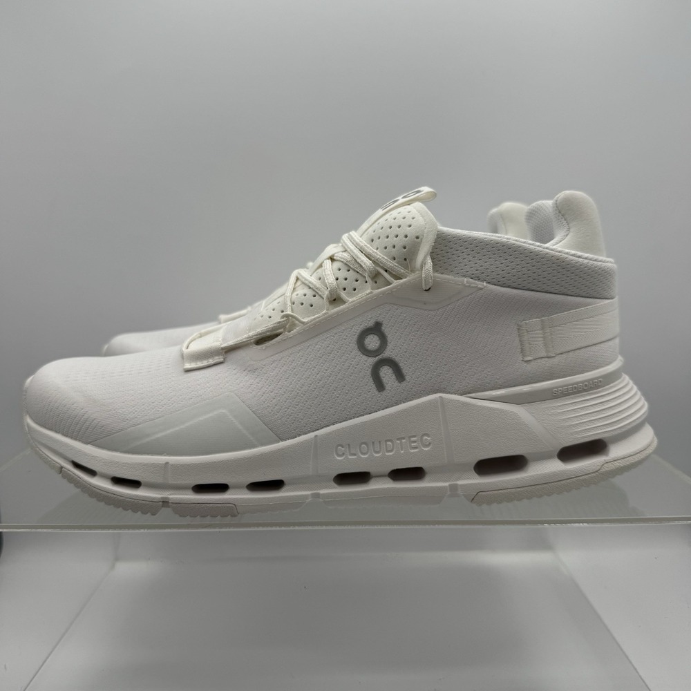 Brand New On Cloudnova 2 Triple White Running Shoe 3WE30220108 Women's Size 10.5